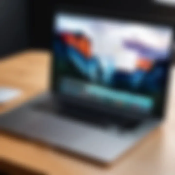 System requirements for iMovie displayed on MacBook