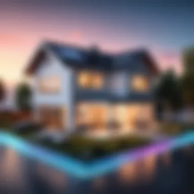 Smart Home Technology in IoT A smart home ecosystem showcasing interconnected devices