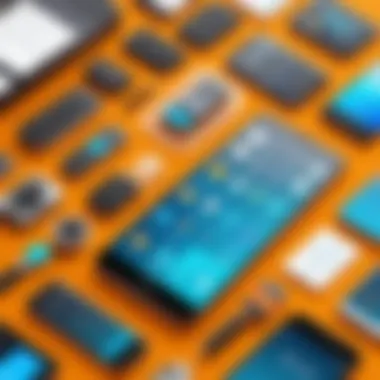 Innovative Creative Tools for Mobile Creative tools designed for mobile platforms showcased in a collage
