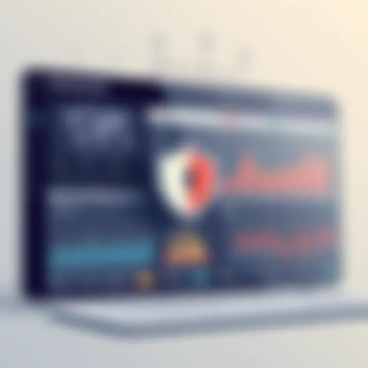 Illustration showcasing SonarQube dashboard with security metrics