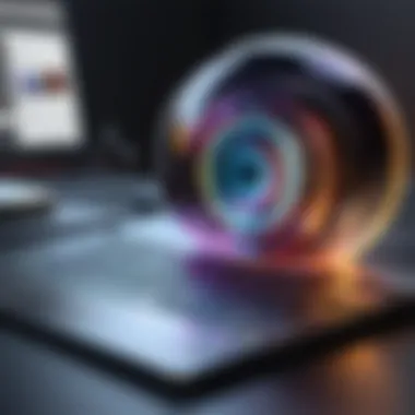 Adobe Dimension Workflow Visualization Dynamic composition showcasing Adobe Dimension in action