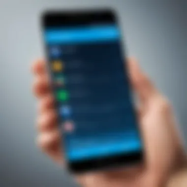 User Engaging with Chat Applications User engaging with multiple chat applications on Android device