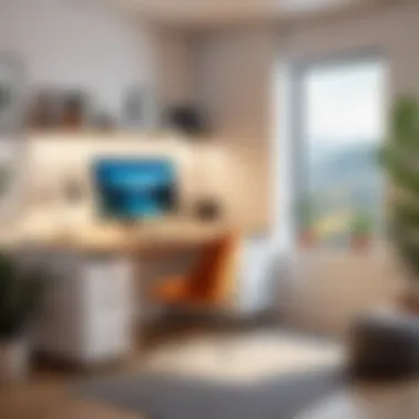 Cozy Productivity Nook A cozy nook designed for productivity with innovative furniture