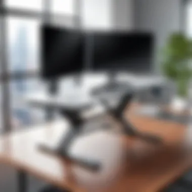 Ergonomic Standing Desk An ergonomic standing desk with adjustable height settings
