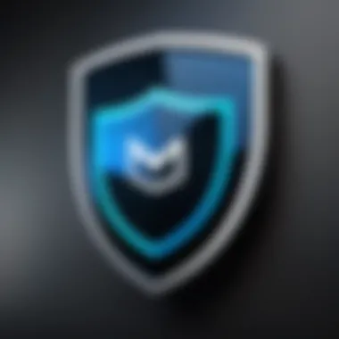 Digital Shield for Email Protection A digital shield representing email protection