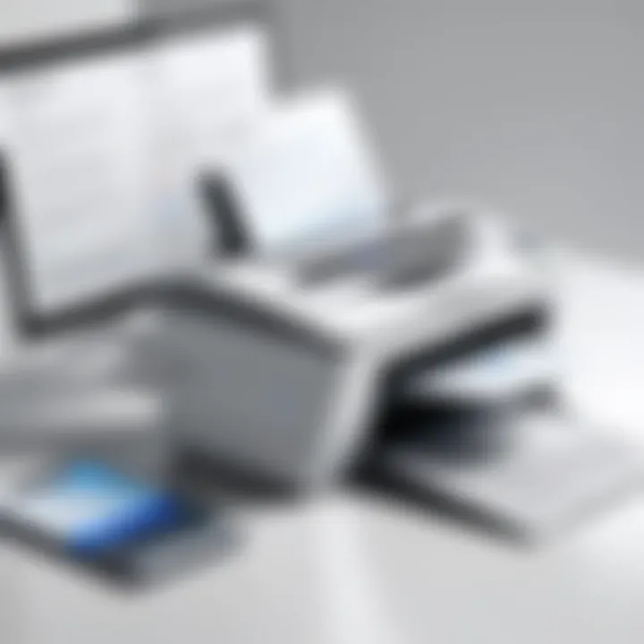 Illustration highlighting advantages of online faxing