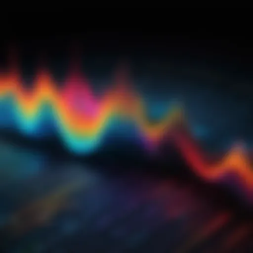 An abstract representation of voice waveforms.