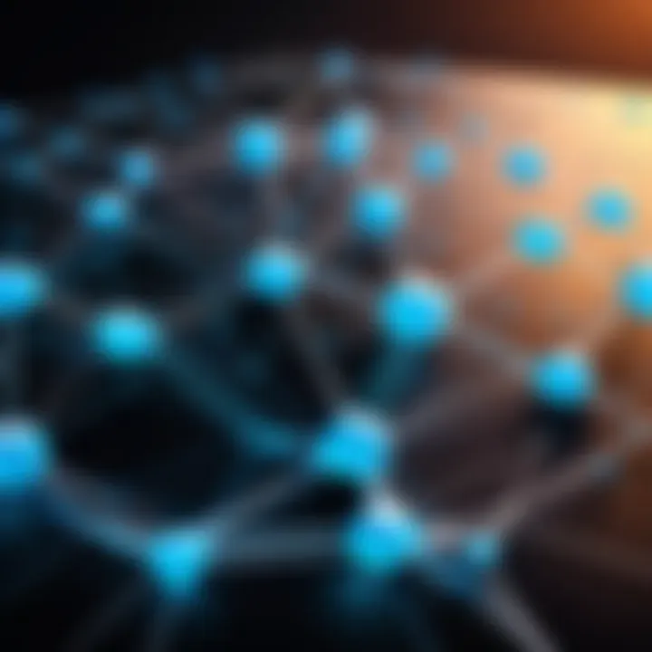 Illustration of a network topology diagram highlighting critical nodes