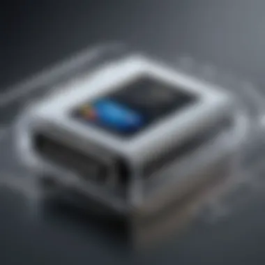 Security Features of Square D Credit Card Reader Diagram highlighting security features of the Square D credit card reader.