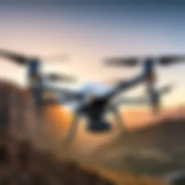 Kespry Drone in Action Aerial view of Kespry drone in flight