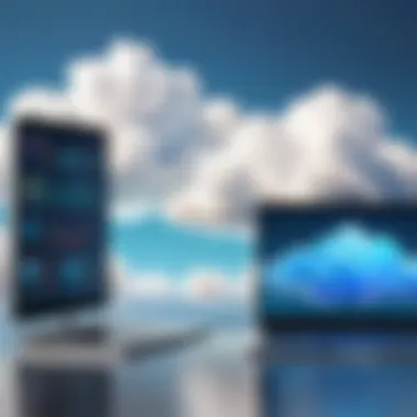 Comparison Between Traditional Software and Designer Cloud Solutions Illustration comparing traditional software with designer cloud solutions