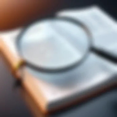 Search for Originality An open book and a magnifying glass symbolizing the search for originality.