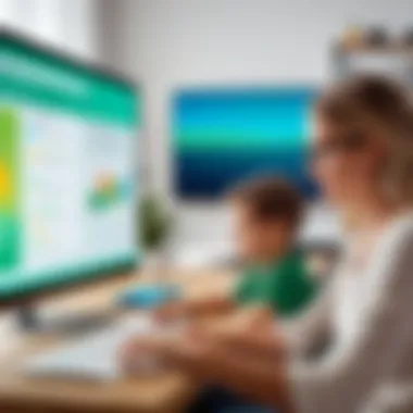 Parental Overview of Learning Progress Parents reviewing their child's progress on IXL