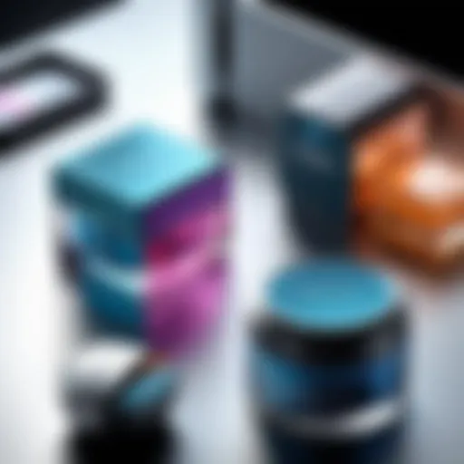 A close-up of Sistaco beauty products showcasing their unique packaging.