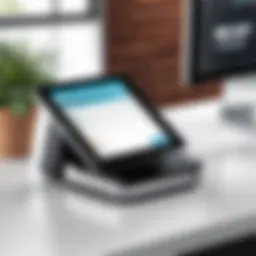 Illustration of Square POS interface on a digital device