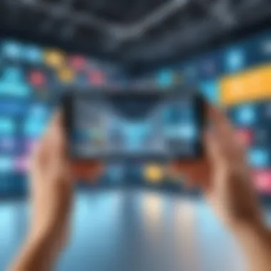 Augmented Reality Applications Across Industries Visual representation of augmented reality technology in various industries