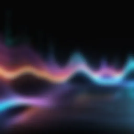 Sound wave visualization representing audio editing