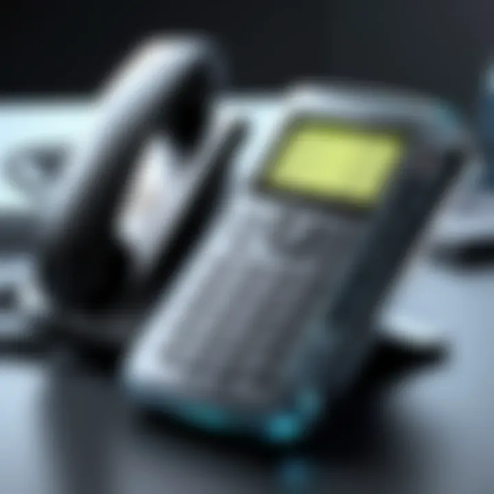 Illustration depicting various applications of IP phones in different settings