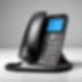 Illustration of a simple IP phone showcasing its features