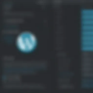 A detailed view of WordPress customization options