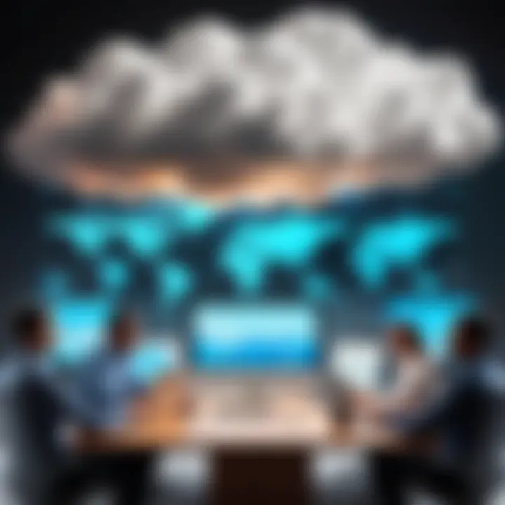 Conceptual image depicting remote collaboration using Zooming Cloud Meetings